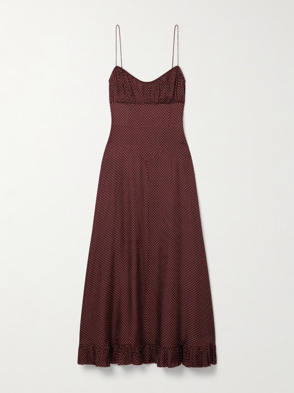 DOEN Rosaria midi dress. size L , Color Burgundy
